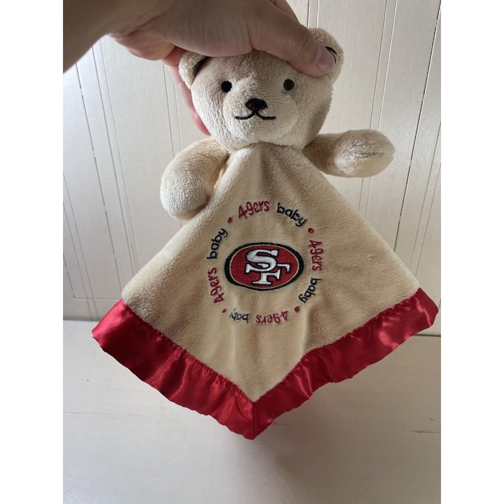 NFL San Francisco 49ers Baby Security Blankety Lovey Brown & Red Niners Football